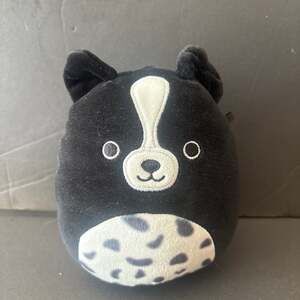 Squishmallows Monty the Border Collie 5" Black and White Spotted Dog Plush
